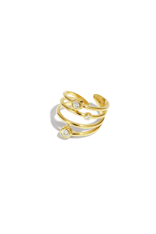Roestvrijstalen statement ringen, casual, dagelijks, eenvoudig, serie, damessieraden