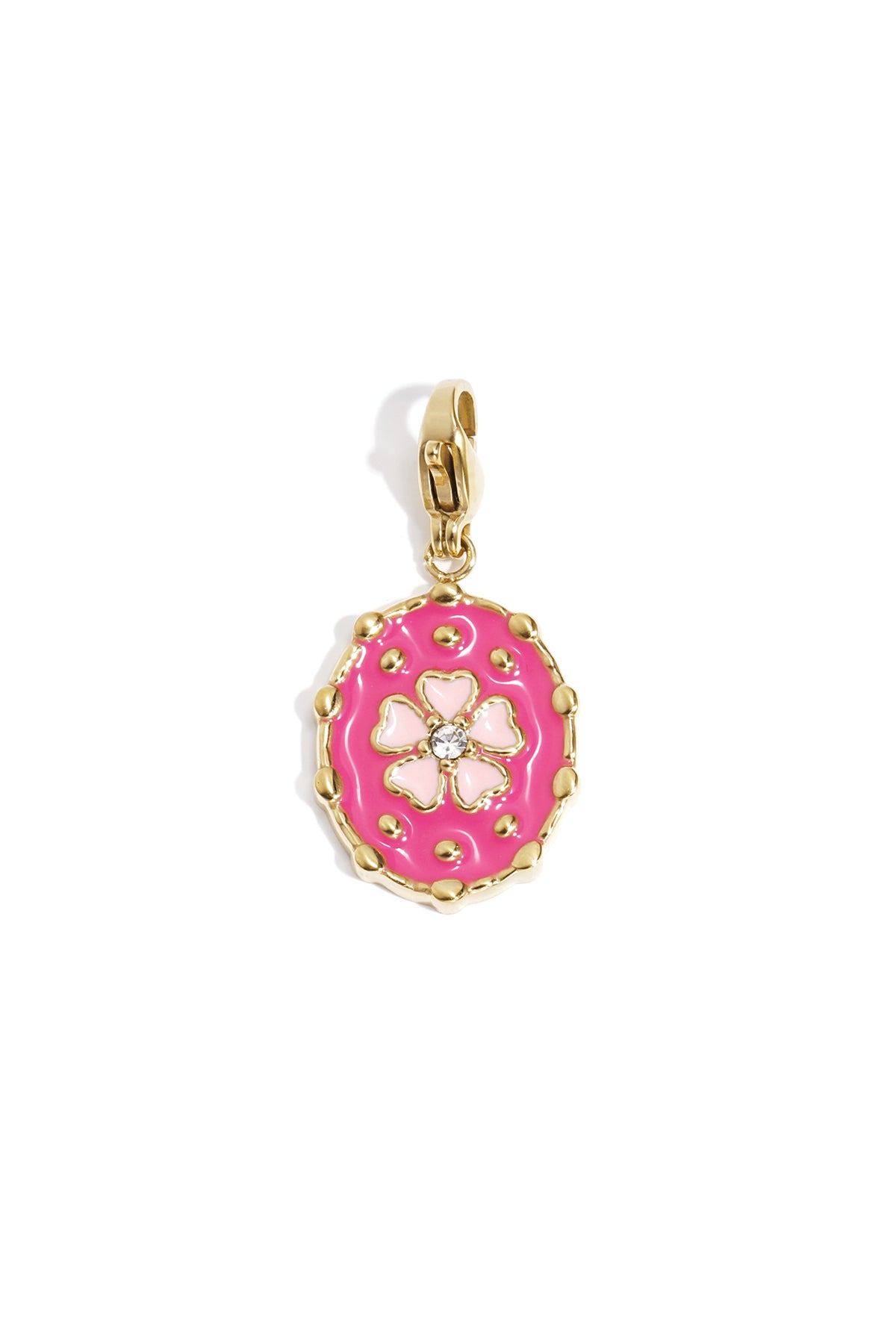 Sieraden bedel munt met bloemen DIY