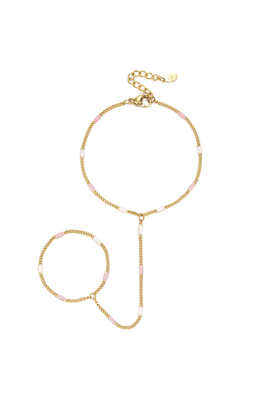 Hand chain met streepjes patroon
